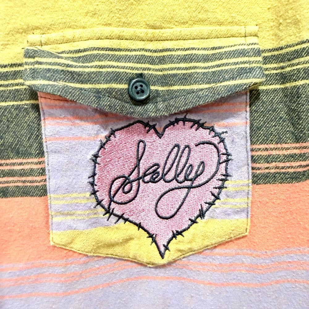 Disney The Nightmare‎ Before Christmas Sally Striped Flannel Shirt S - Picture 4 of 10